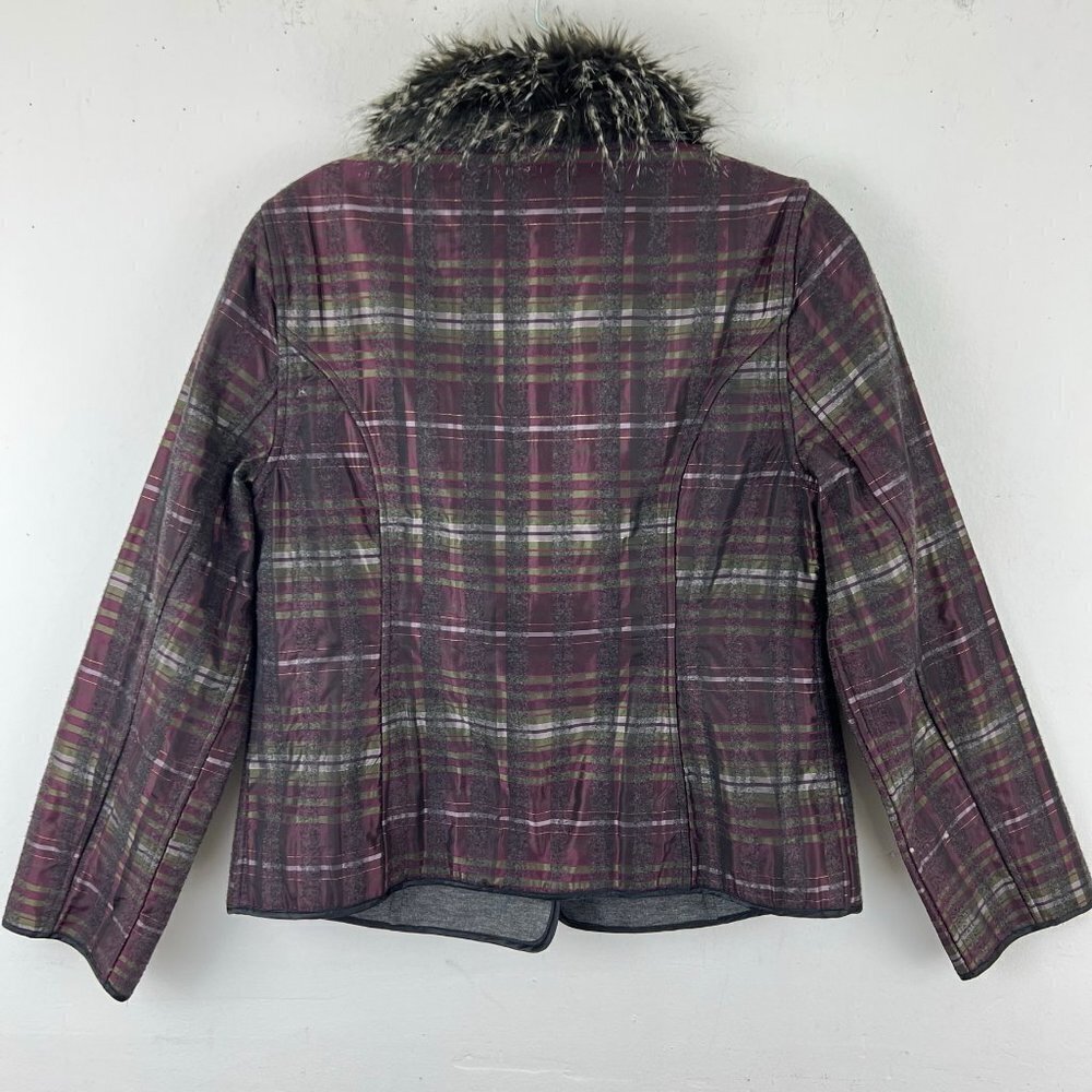 Chicos Sz 0 (S) Reversible Solid Gray Burgundy Pl… - image 5